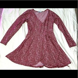 Hollister Front Tie Long Sleeve Dress